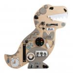 Manipulačná doska / Activity board Tyranosaurus - sivý 77 × 76 cm so stojanom